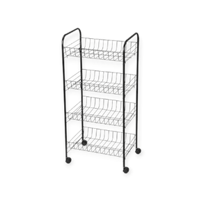 Continental Homeware BRAAI STAND Continental Homeware 4-Tier Fruit & Veggie Storage Cart Black CH1053 (7915106762841)