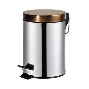 Continental Homeware DUST BIN Continental Homeware 3 Litre Pedal Bin With Rose Gold Lid CH547 (7915372511321)