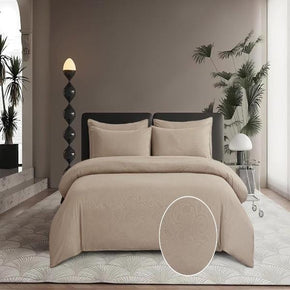 Cotton Co Duvet Cover Cotton Co Bella Stone Embossed Micro Satin Duvet Cover Set (7811161194585)