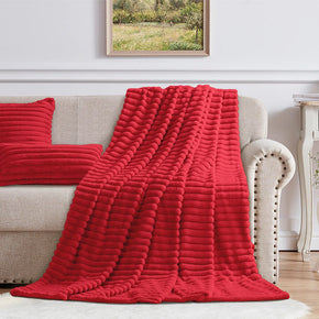 Cotton Co Fur Throw Cotton Co Milan Faux fux Throw 120 x 180cm Red