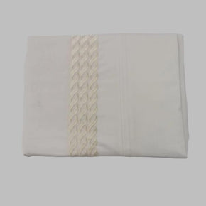 Cotton Craft SHEET SET Cotton Craft Luxury Collection Embroidered Bed Sheet T-200 Percale 3 Piece Cream