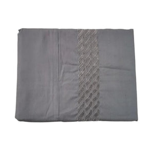 Cotton Craft SHEET SET Double Cotton Craft Luxury Collection Embroidered Bed Sheet T-200 Percale 3 Piece Grey