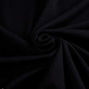 COTTON Dress Fabrics Black Stretch Cotton Sateen  150cm (7809396015193)