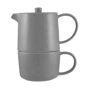 Maxwell & Williams Cafe Life Tea for One With Infuser 450ML Grey DI0567