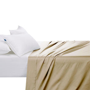 Egyptian Cotton FITTED SHEET 3/4 Egyptian Cotton 400 Thread Count Flat Sheet Stone