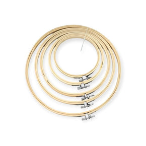 EMBROIDER RINGS HABBY Wooden Embroidery Hoops 5 Piece (7792380280921)