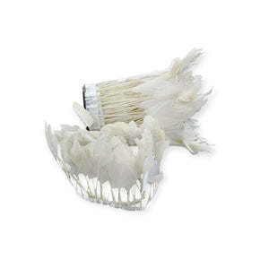 FEATHER TRIMMINGS HABBY Cream Feather Trimming WTFT (7790797291609)