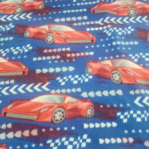 Fleece Blankets Printed Polar Fleece Fabric 150 cm Racing Car (7710117691481)