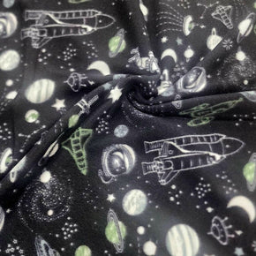 Fleece Blankets Printed Polar Fleece Fabric 150 cm Space (7710117429337)