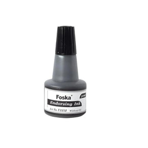 Foska Office stationary Foska Endorsing Ink 30ml Black YX030 (7810145779801)