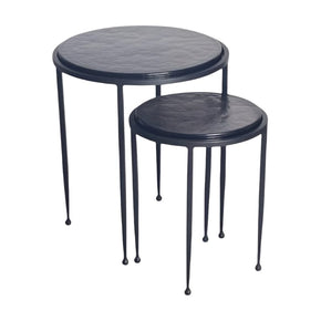 FOUR CORNERS HOME SIDE TABLE Home Casper Glass Top Set of 2 Side Tables