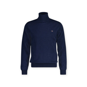 Gant Cotton Wool Rollneck  Dark Jeansblue Melange