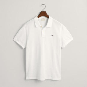 Gant Golf T Shirt Gant Regular Fit Shield Pique Golfer White (7805222125657)