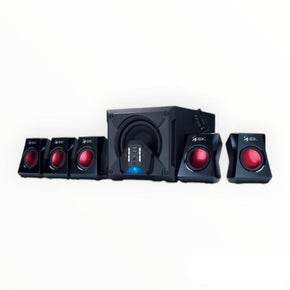 GENIUS GX GAMING 5.1 CHNL SURROUND SOUND GAMING SYSTEM Genius GX SW-G5.1 3500 PC Gaming 5.1 Channels 80 W Black and Red Speaker Set