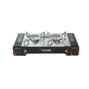 Goldair Gas Stove Goldair 2 Burner Portable Camping Gas Stove GGCH-200