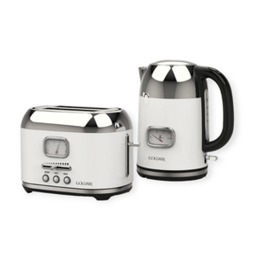 Goldair KETTLE Goldair Breakfast Pack Kettle & Toaster Set Retro Cream GRBS-200 (7043942023257)