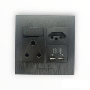 Hello Today 4X4 SOCKET Hello Today SA/EURO/USB 4x4 Socket S7-211 (7809670316121)