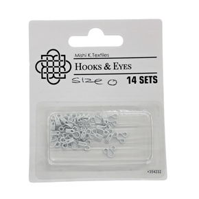 Hook and Eye Habby White Hook & Eye Size 0