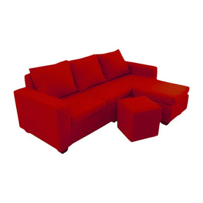 House of Furnatics Furniture Golf Estate Red Golf Estate Tweed Corner Suite + Ottoman