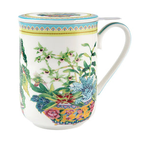 Maxwell & Williams Gabby Malpas Jardin Mug With Infuser Orchid 340ml HV0387 (7907556982873)