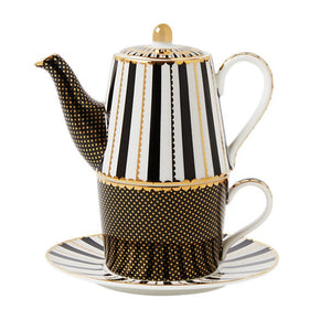 Maxwell & Williams Teas & C'S Tea for One With Infuser Black 340ml HV0481 (7764270547033)