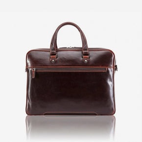 Jekyll & Hide Laptop bag Jekyll & Hide  Slim Zip Top Briefcase Tobacco