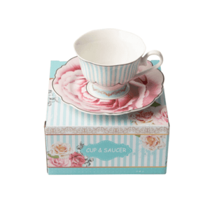 Jenna Clifford MUG Jenna Clifford Wavy Rose Cup & Saucer In Gift Box