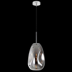 k-light PENDANT LIGHT K-Light Pendant A-KLCH-903/CH E27 Morpheus Oval Chrome Glass