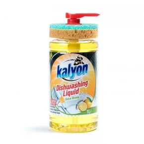 Kalyon Dishwashing Liquid Kalyon Dishwashing Liquid With Sponge 1 Litre Lemon MM00.1180