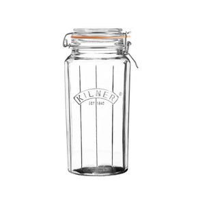 Kilner Universal Jar Kilner Facetted Clip Top Jar 1.8 Litre KL0025735