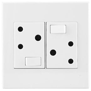 Legrand Arteor 4x4 Double Switched Socket Outlet PD44WWH