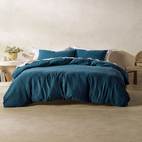 Linen House Duvet Cover Double Linen House Galene Teal Duvet Cover Set