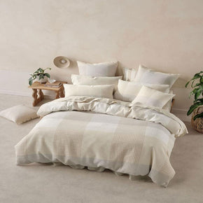 Linen House Duvet Cover Double Linen House Vanilla Baleares Duvet Cover Set (7810182447193)