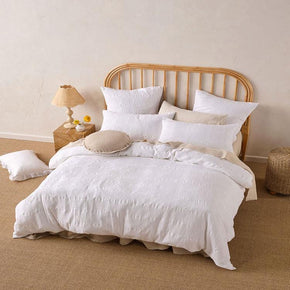 Linen House Duvet Cover Linen House White Seren White Duvet Cover Set (7810183790681)