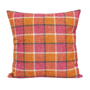 Linen House scatter cushion Linen House Checkmate Scatter Cushion 55 x 55cm Coral Blush