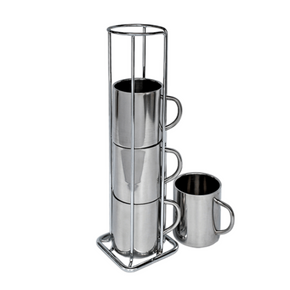 LK'S BRAAI Lk’s Stainless Steel Four Cups In Stand 190/18 (7422986027097)