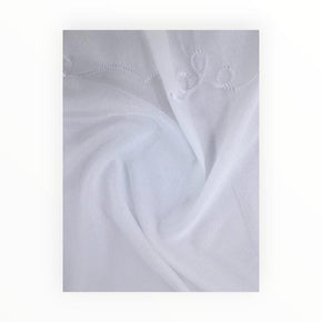 LOOM CRAFT Lace & Voile Fabrics White Frosted Cornelly Voile Collection 280 cm