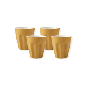 Maxwell & Williams MUG Maxwell & Williams Sala Latte Cup Set of 4 Mustard 265ml LM0037