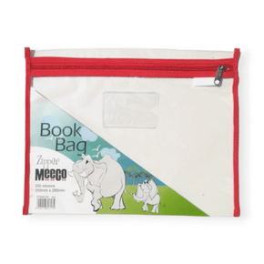 Meeco Tech & Office Meeco A4 Book Bag Clear Pvc With Zip Red (7409294868569)