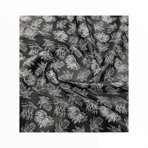 MH JOOSUB Printed Vinyl Printed Vinyl Black Printed Vinyl Protea Leaves Collection 140 cm (7799187963993)