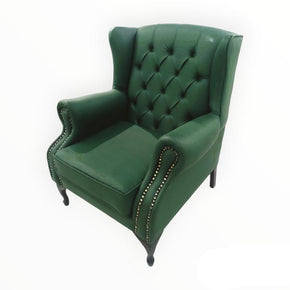 MHC World 1 seater couch Wingback Chair Green