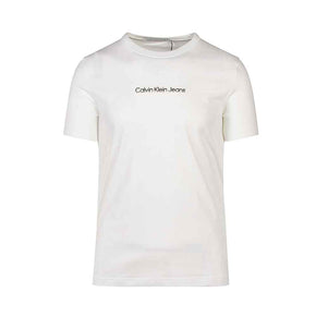 MHC World Calvin Klein Jeans Two Tone  Intitutional Tee In White