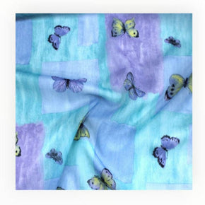 MHC WORLD Kids Fabrics Blue Maison Special Clearance Butterfly Print Collection 140 cm