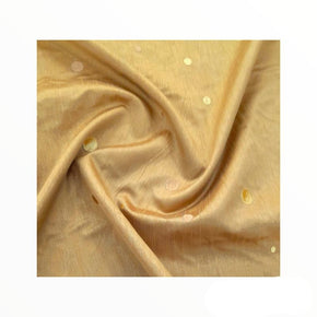 MSR Curtain Fabrics Oat Silk Two Tone Circle Embroidery 280 cm (7804414230617)