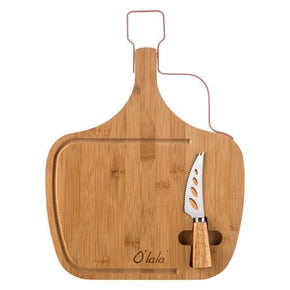 Olala Cutting Board O'lala 28cm Bamboo Cheese Board & Knife SK-9435 (7802560086105)