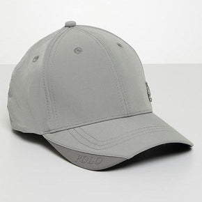 Polo Men's 6 Panel Metal Pony Fitted Peak Light Grey (7787177115737)