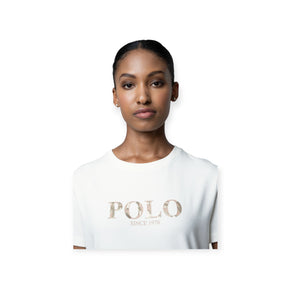 Polo Women Ash Short Sleeve Logo T Shirt Off White (7919517728857)