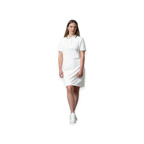 Polo Women Macey Short Sleeve Tipped Golfer Dress Off White (7919507603545)