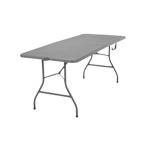 plastic Table table Rectangular Folding Table 1.8M Grey FT-GREY (7876694016089)