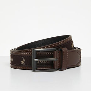 Polo Belts Polo Alessandro Coated Leather Belt  Brown (7781720096857)